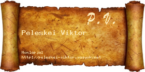 Peleskei Viktor névjegykártya